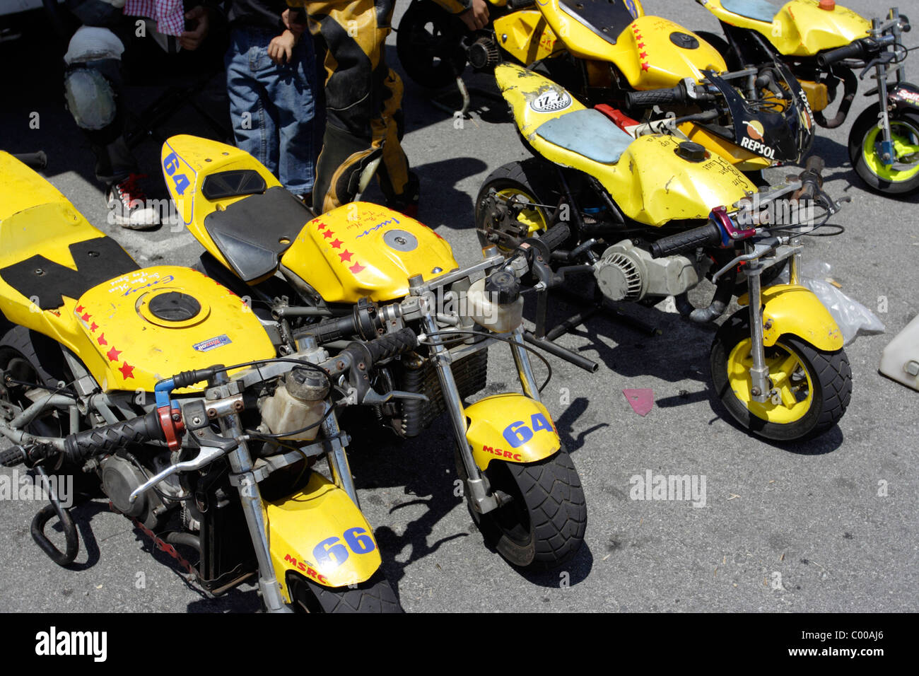 Mini Racing Bicycle A row of miniature racing bikes Stock Photo - Alamy