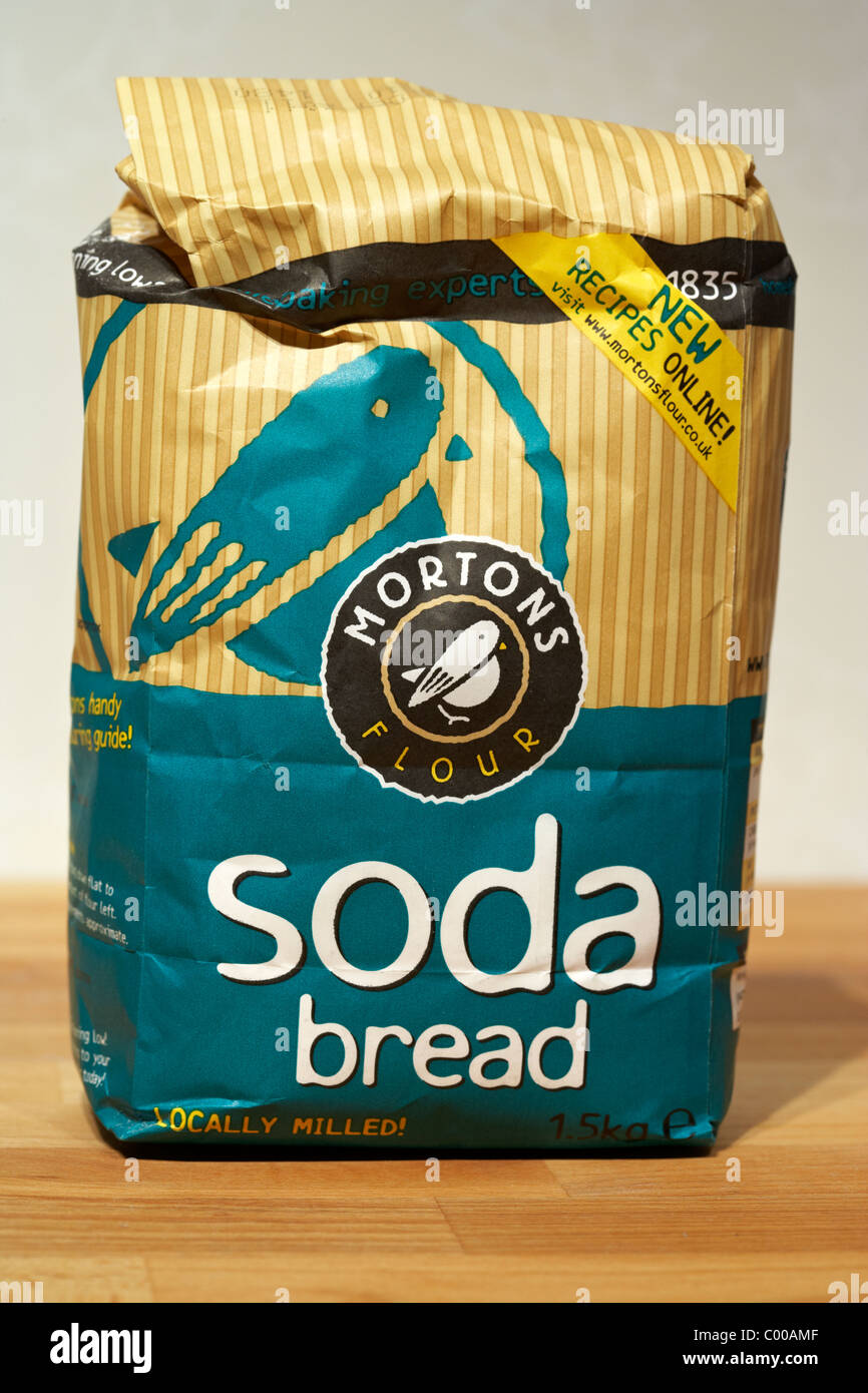 bag of mortons ready mixed soda bread flour Stock Photo