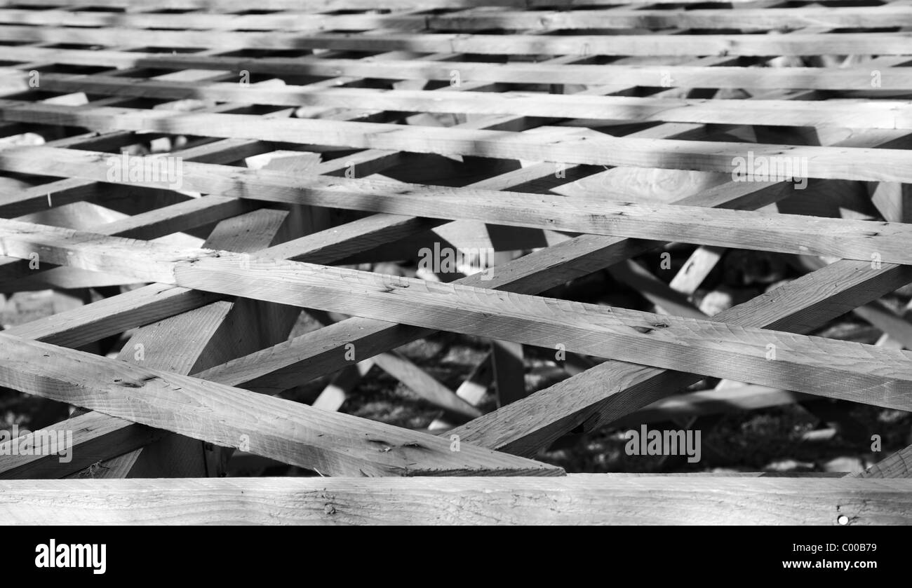 Roof lattice Black and White Stock Photos & Images - Alamy