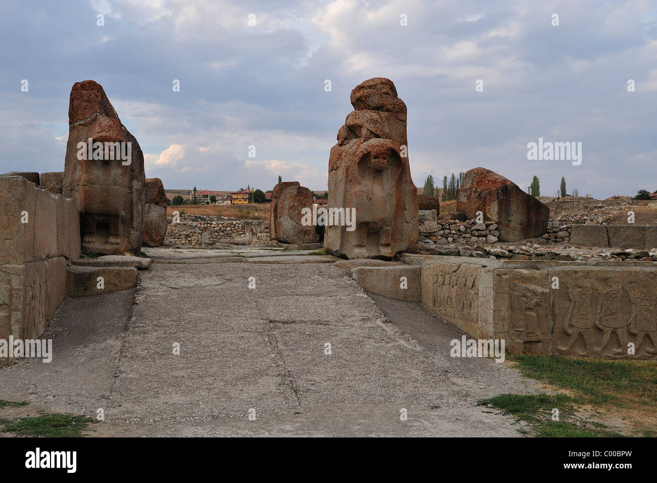 Sphinx gate, Alacahöyük, Turkey 101002 38563 Stock Photo