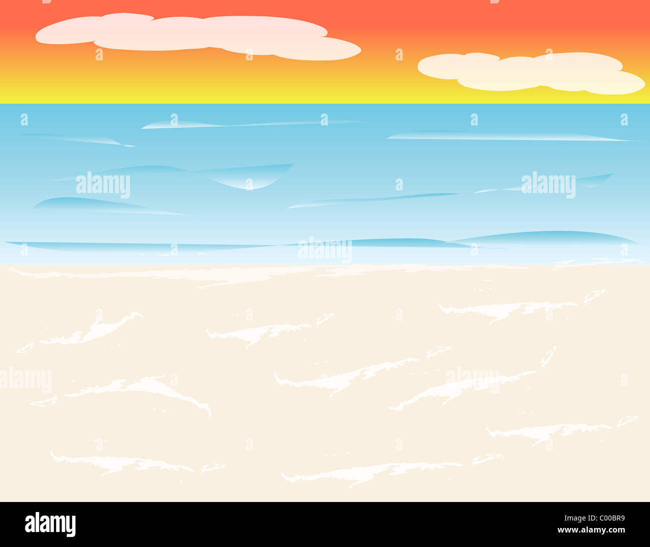 Beach Background at Sunset Stock Photo - Alamy