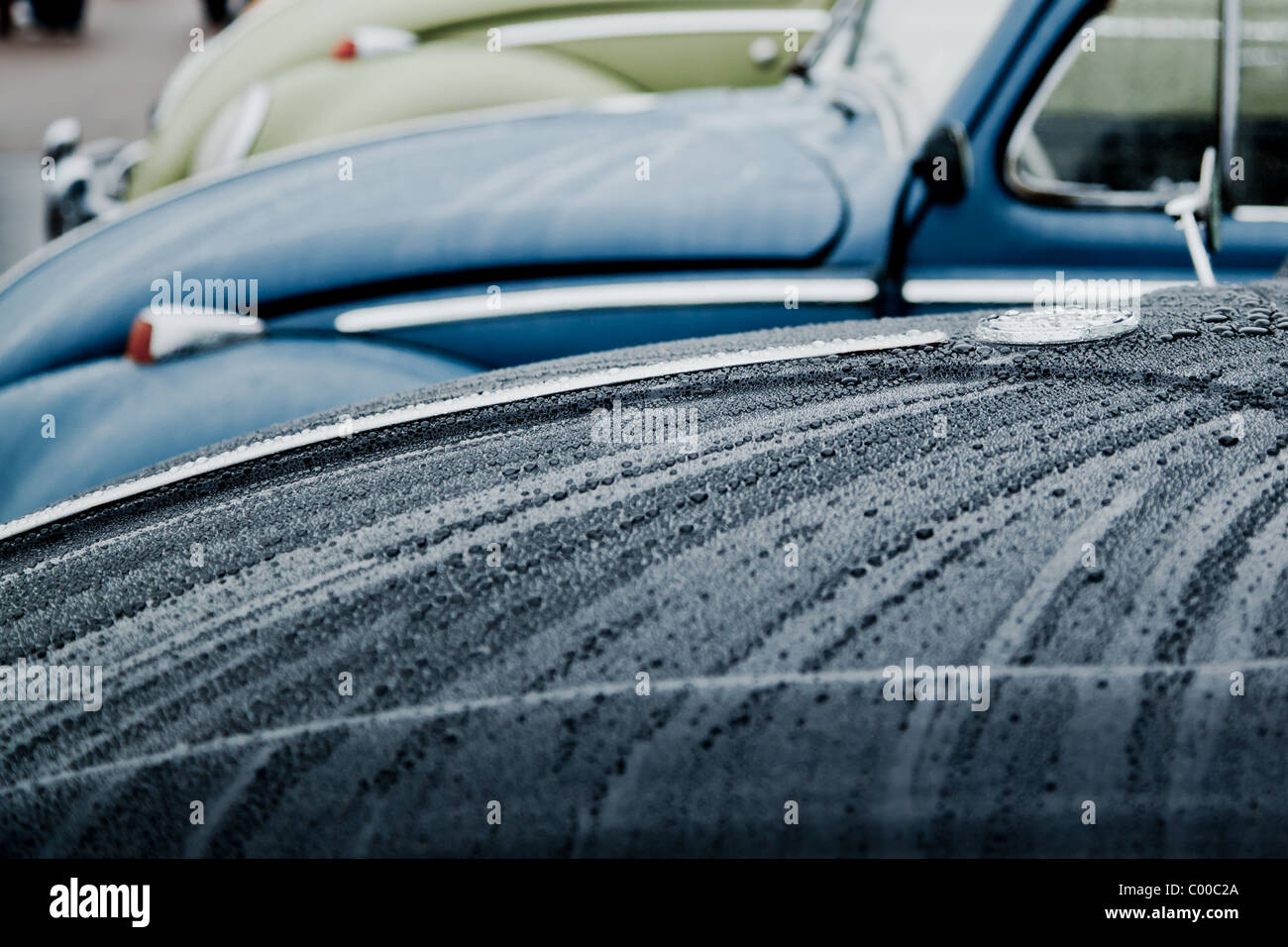 Rain Drops on Car Stock Photo Alamy