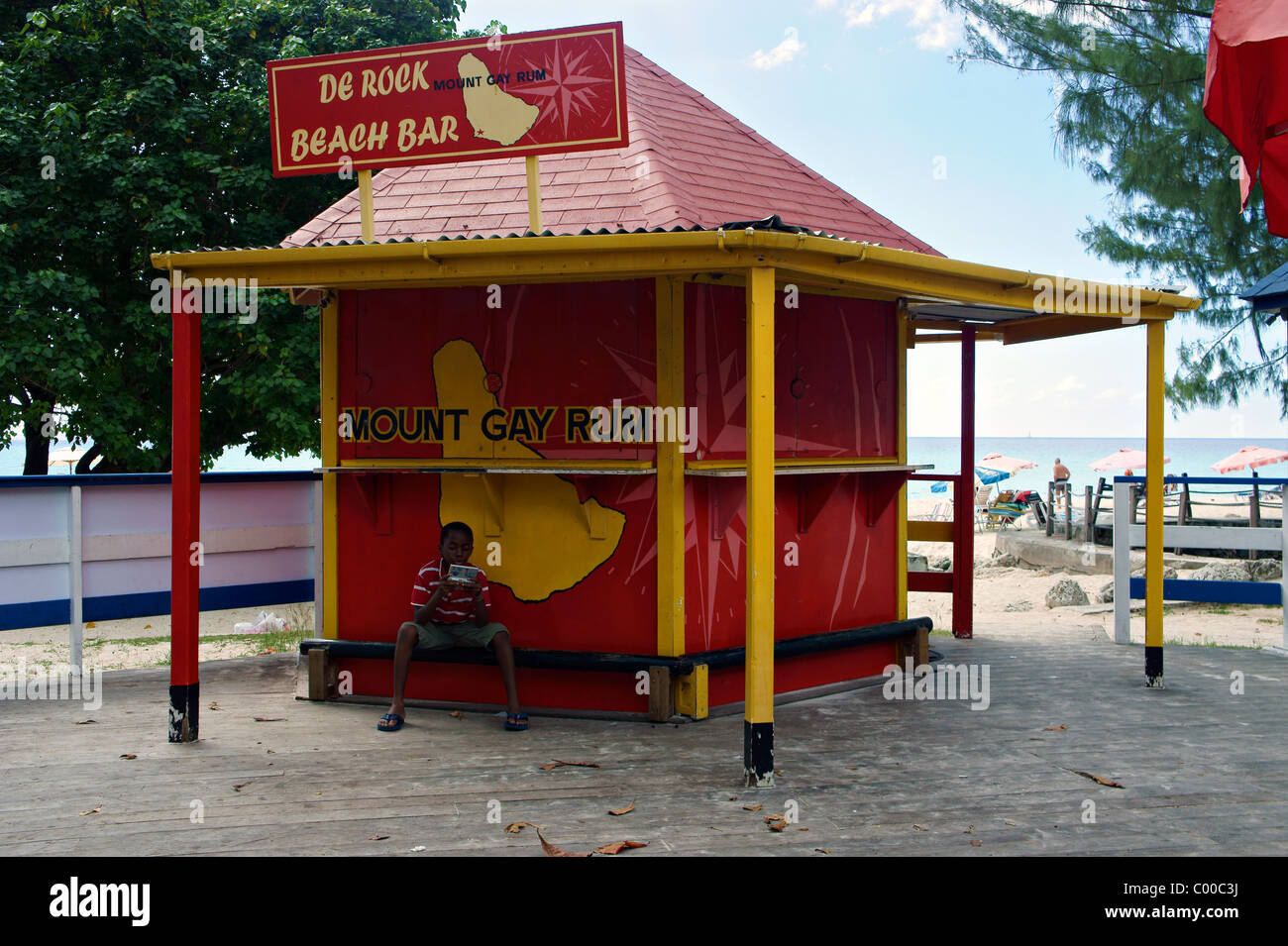 a rum shack in barbados Stock Photo Alamy