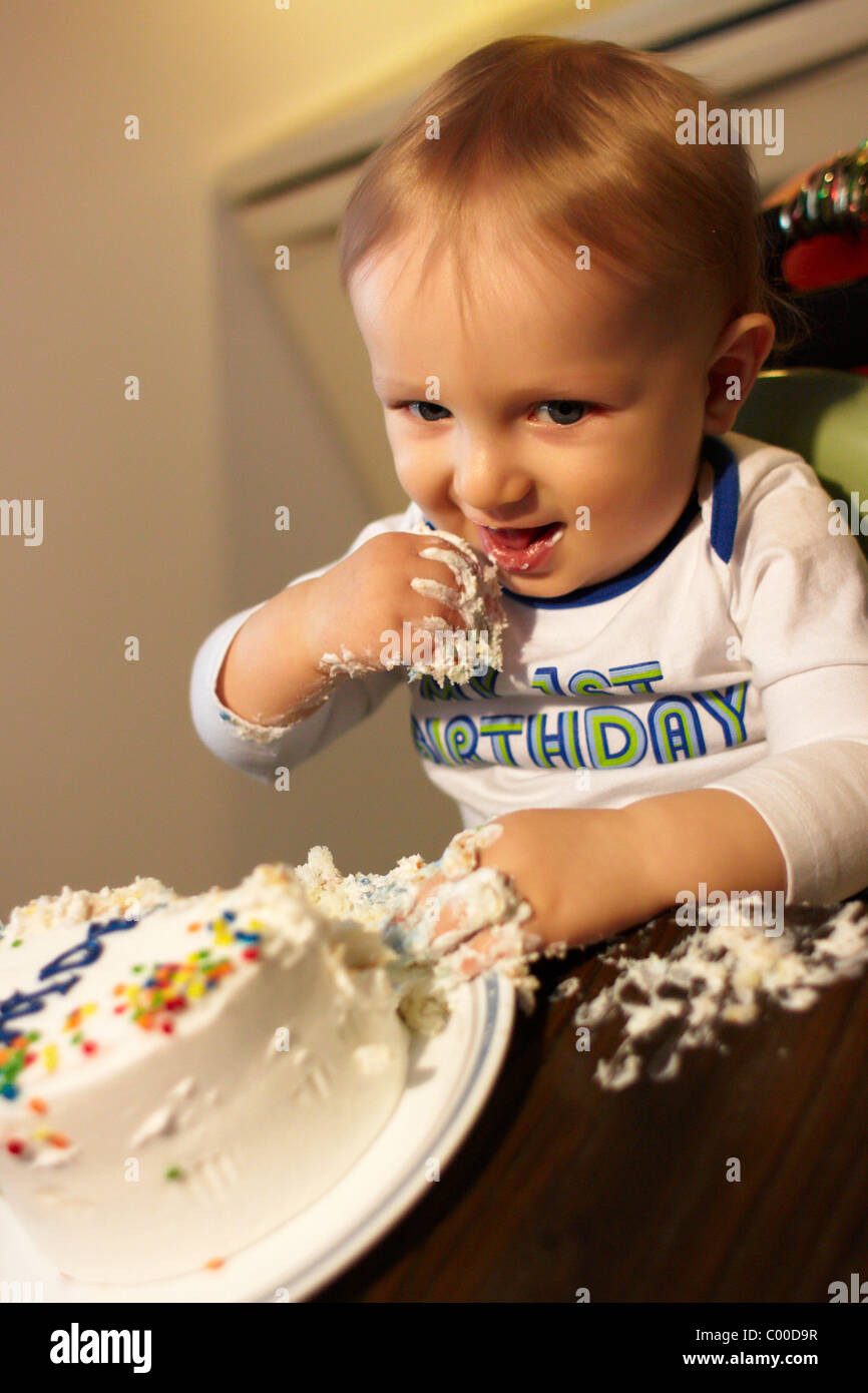 A one year old boy Stock Photo Alamy