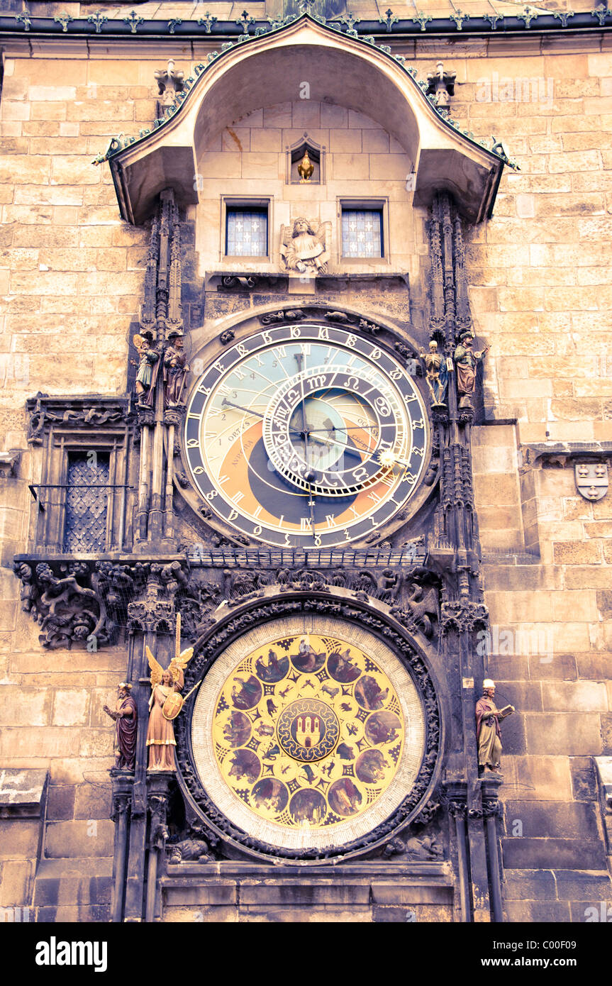 Astronomical clock, Prague, Czech Republic Stock Photo