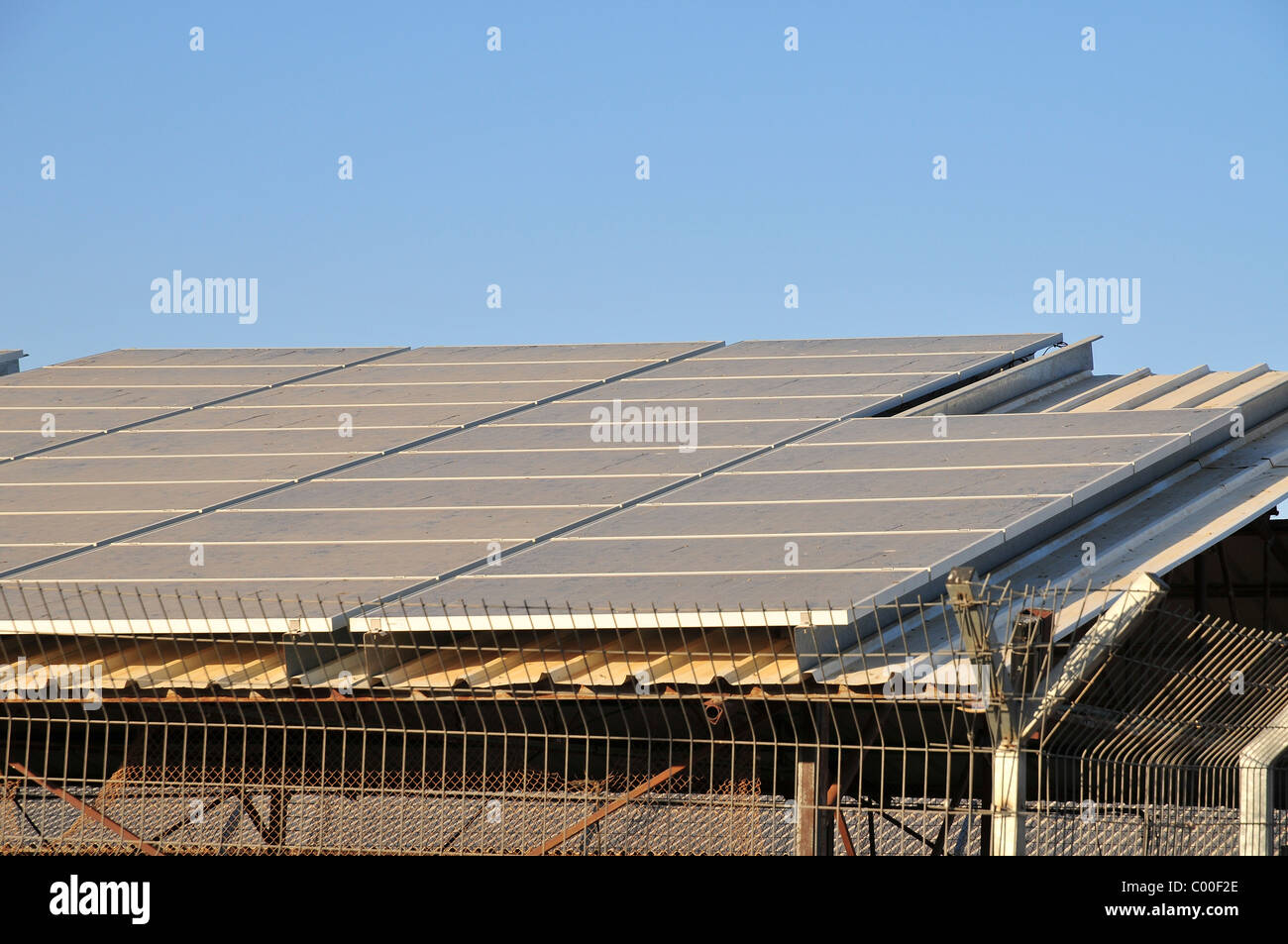 Solar collector electricity converter Photographed at Faran in the Arava desert, Israel Stock