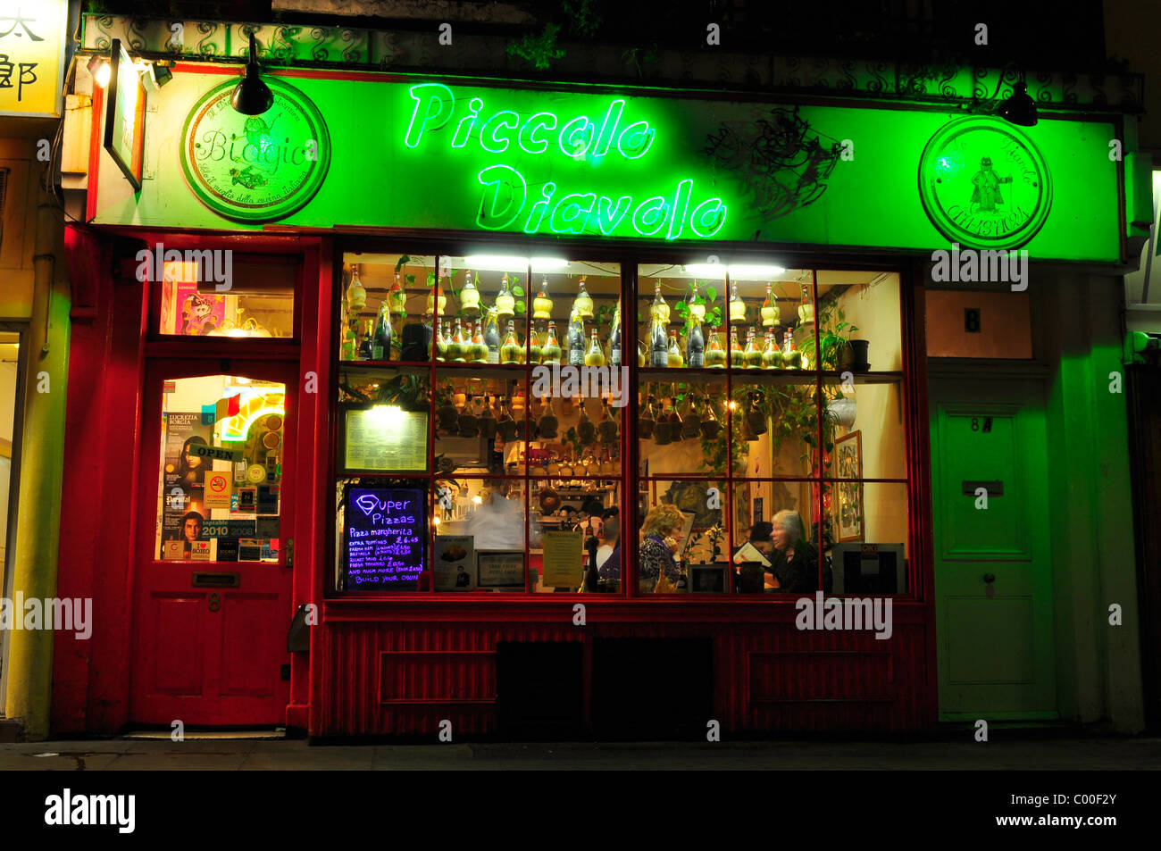 Piccolo Diavolo Restaurant in Little Italy, Soho, London Stock Photo Alamy