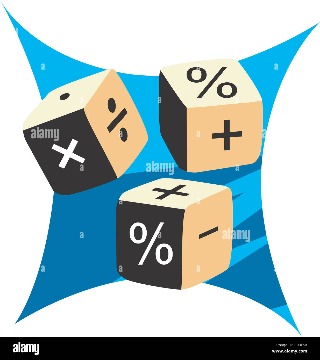 Mathematical cubes Stock Photo