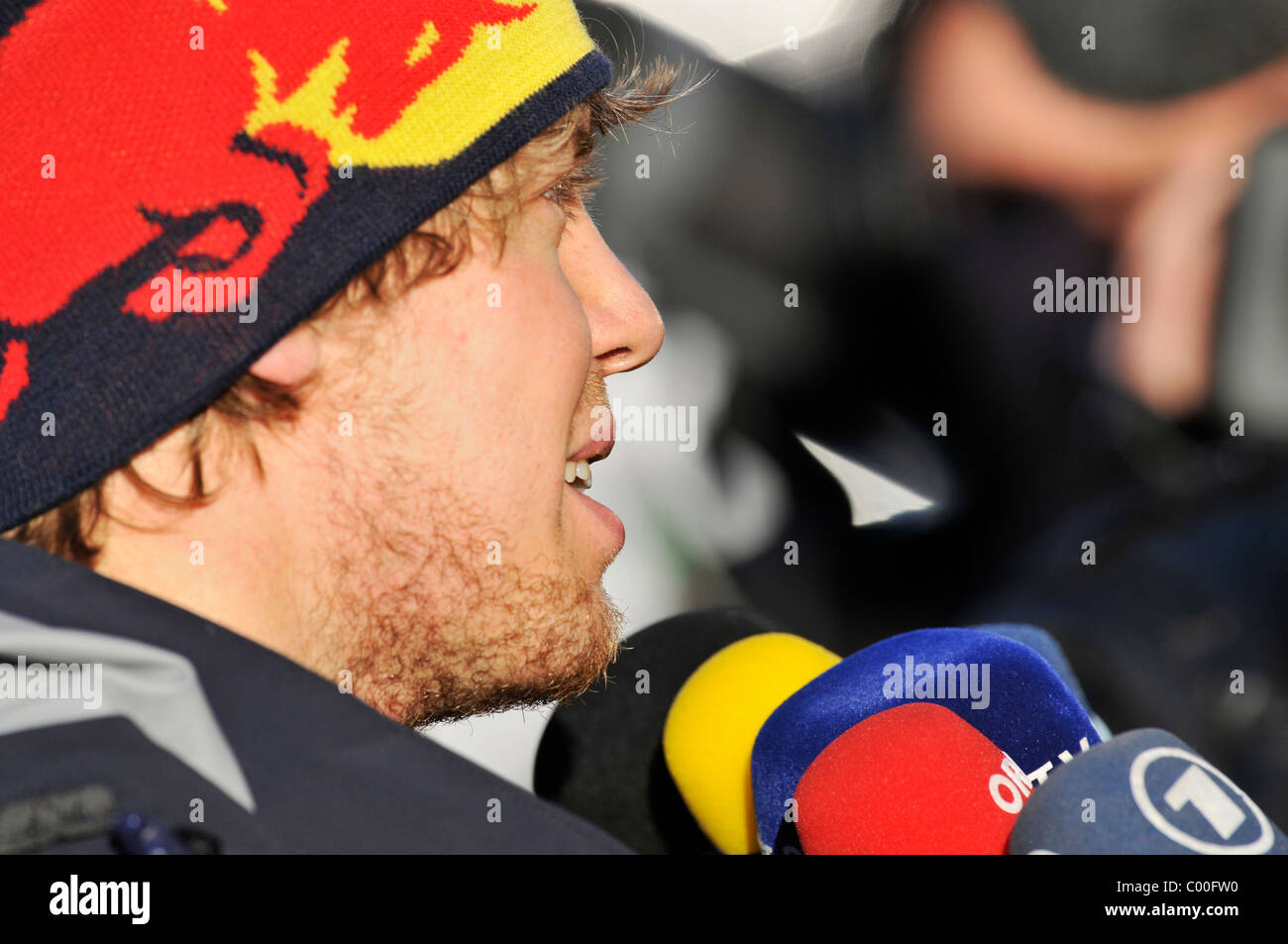 Portrait Of German Formula One Driver Sebastian Vettel Red Bull Racing 