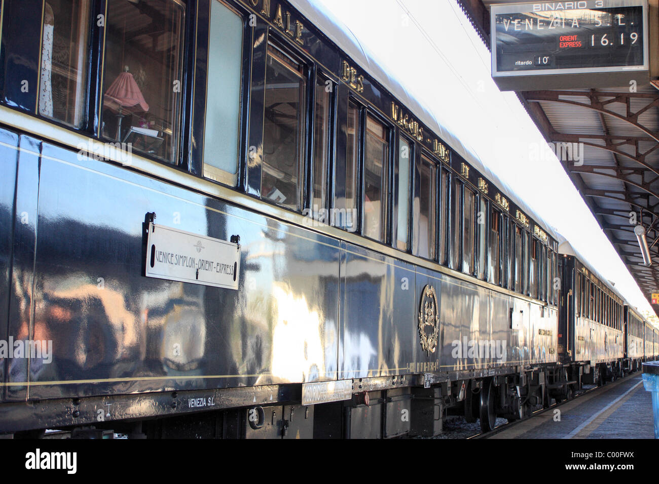 The Venice Simplon-Orient-Express Luxury Train Stock Photo