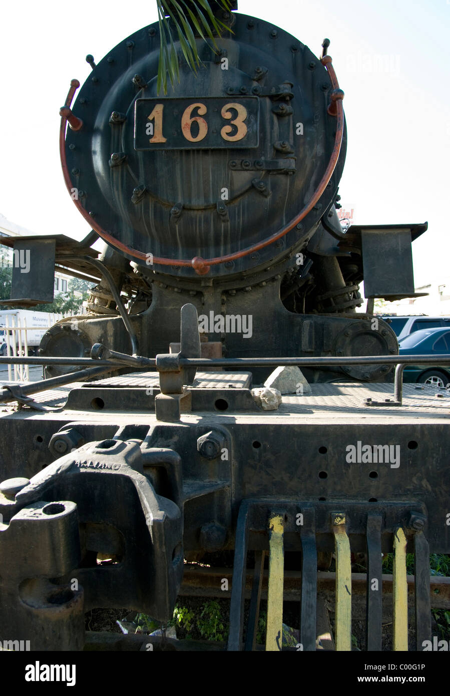 Honduras. San Pedro Sula. Old train locomotive. Stock Photo