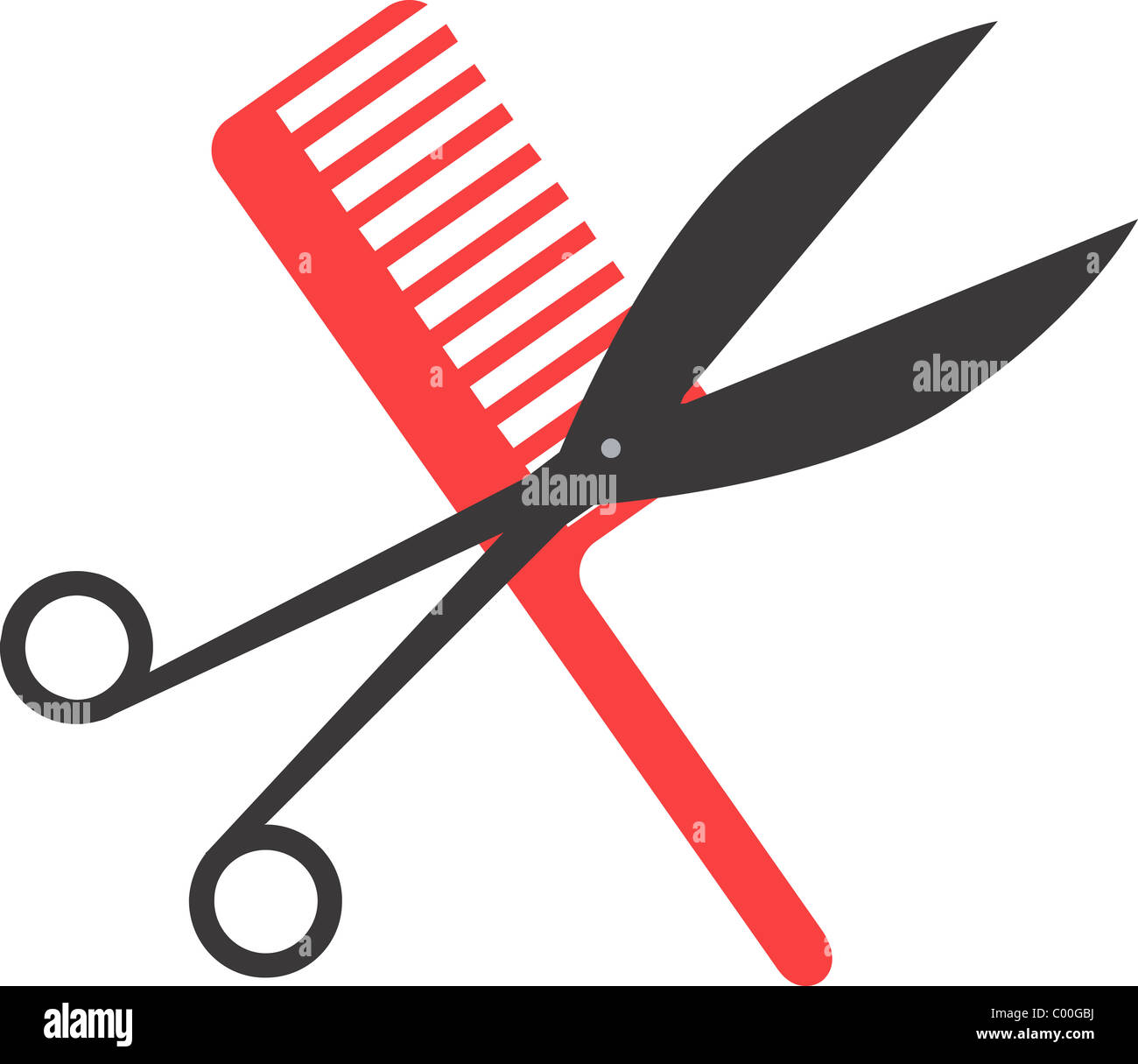Scissors and comb Stock Photo Alamy