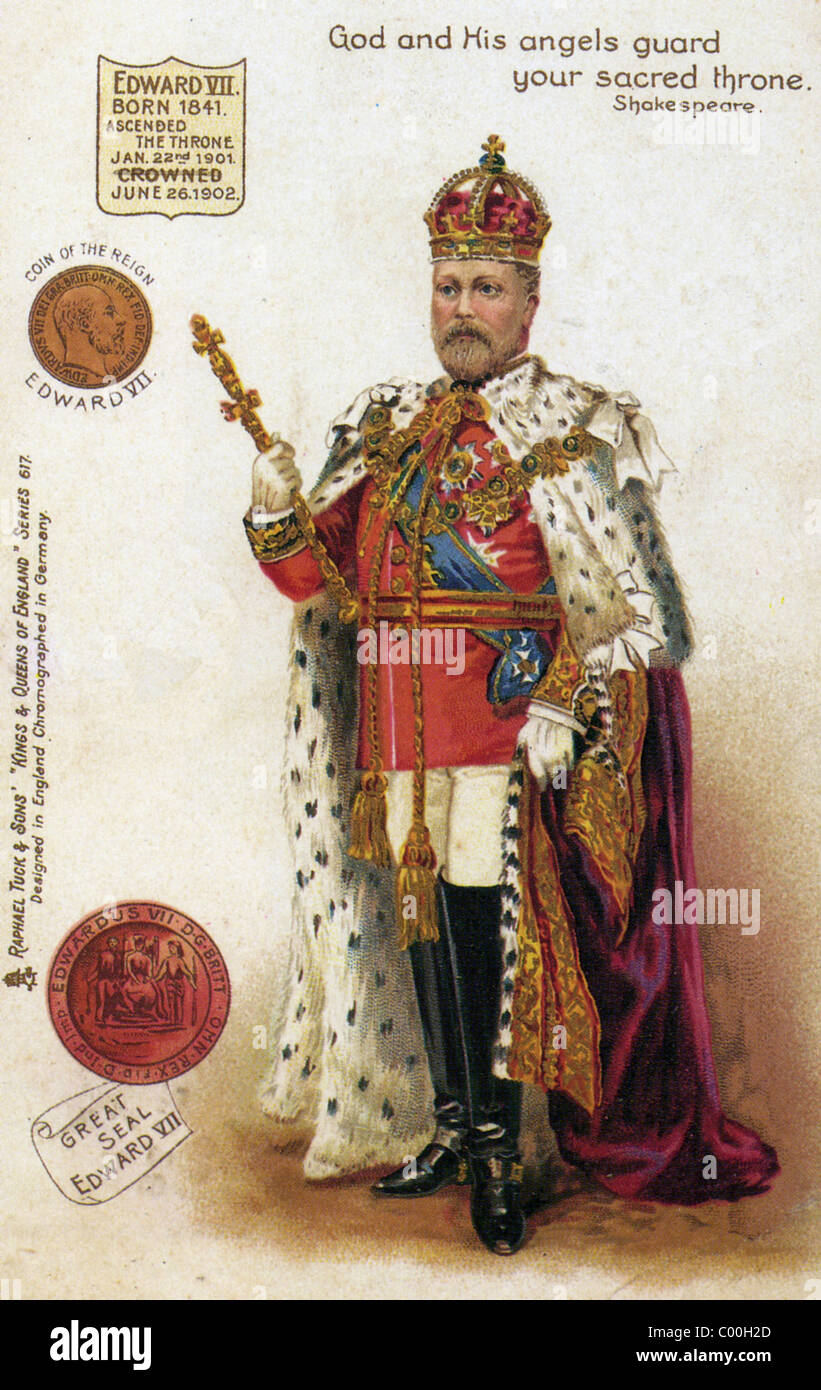 EDWARD VII Coronation postcard 1901 Stock Photo - Alamy