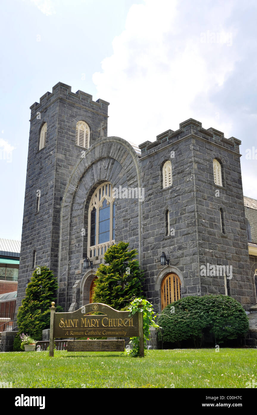 Saint Mary Parish, Greenwich, Connecticut, New England, USA Stock Photo