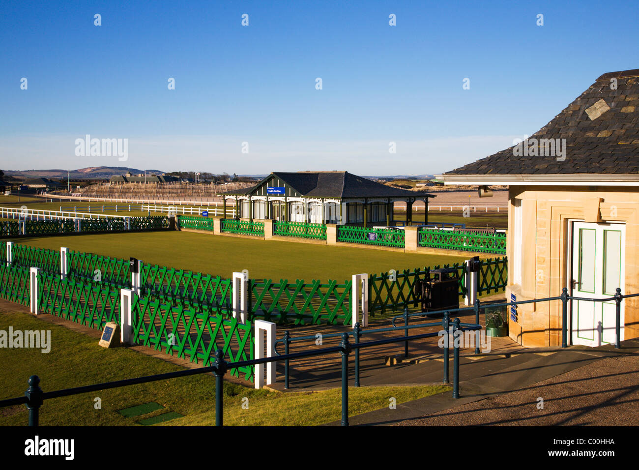 Old Course Starter and Caddie Pavilion St Andrews Fife Scotland Stock