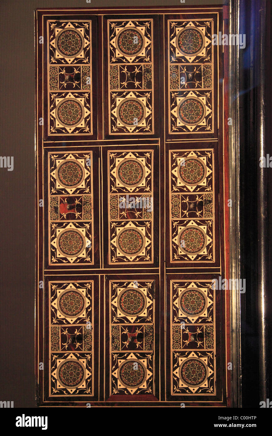 Qatar, Doha, Museum of Islamic Art, cabinet, India, 16-17 century, Stock Photo
