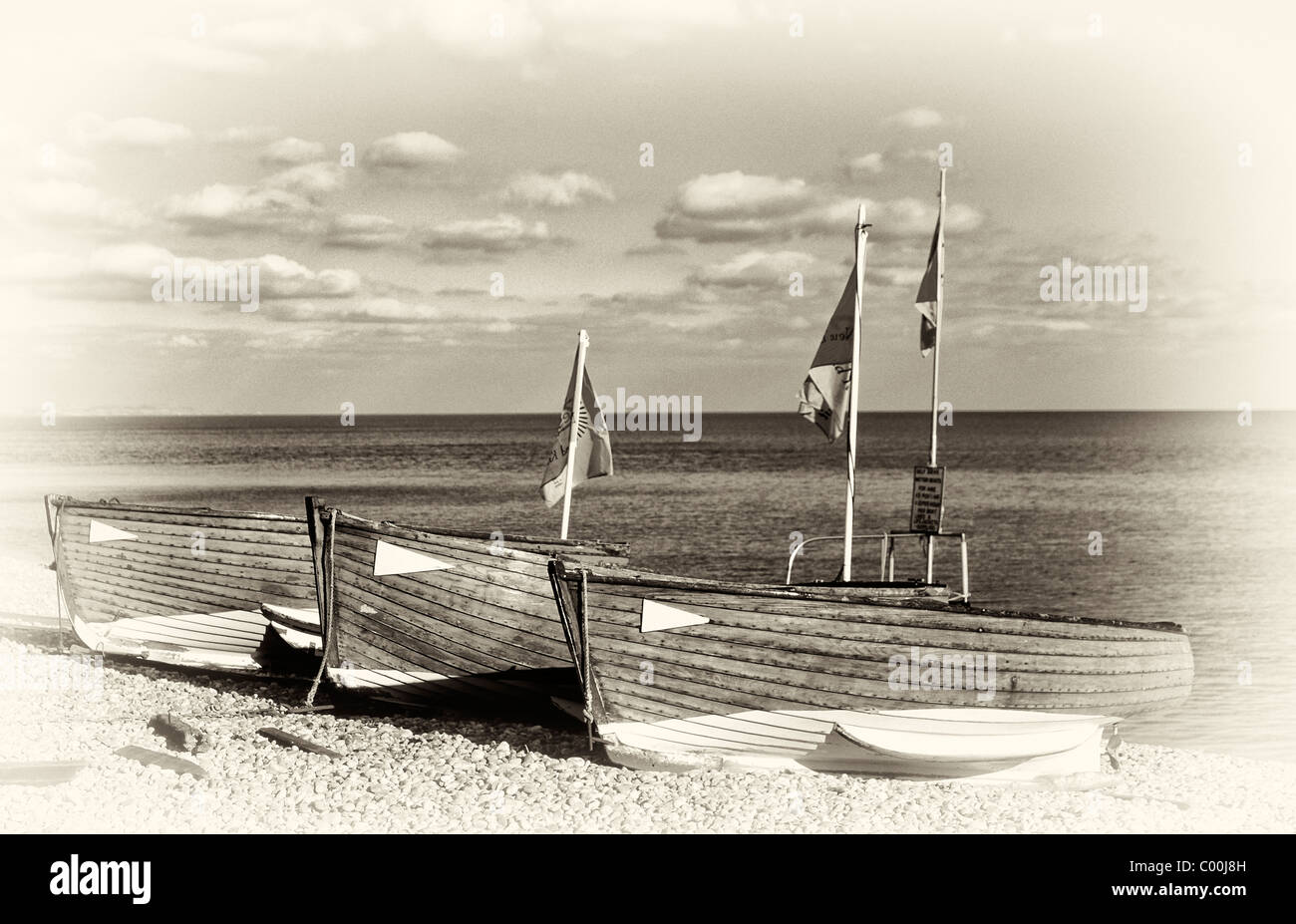 Fishing Boats Beer Devon UK Stock Photo Alamy