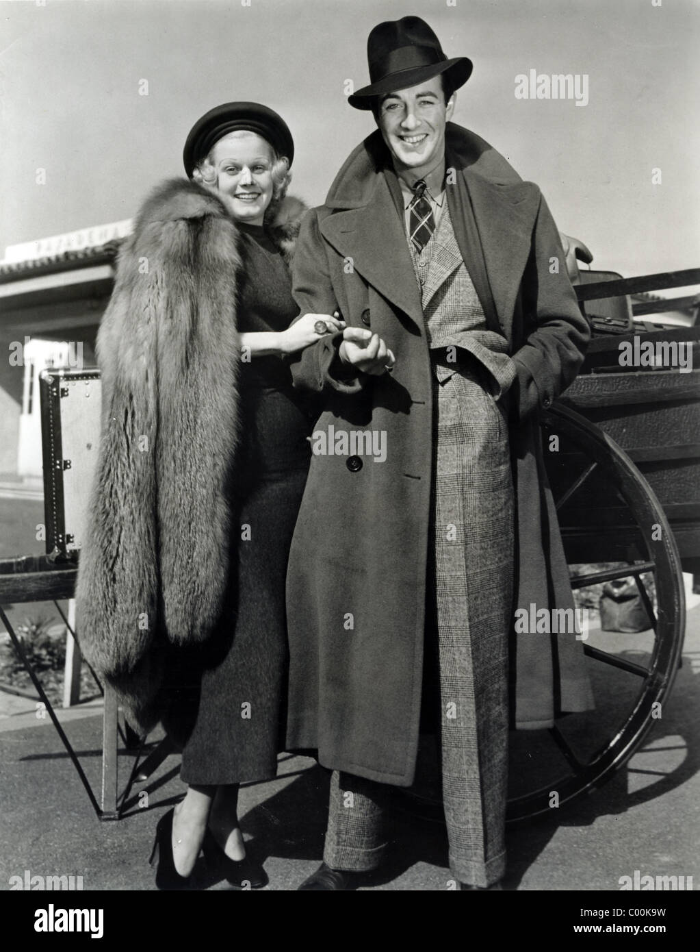 JEAN HARLOW with fellow Hollywood star William Powell about  1936 Stock Photo