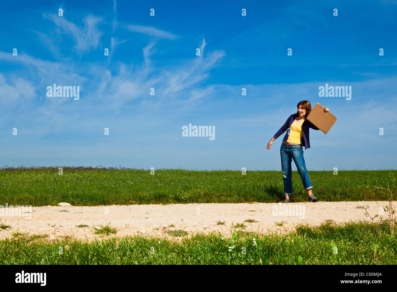 Female hitch hiker hires stock photography and images Alamy