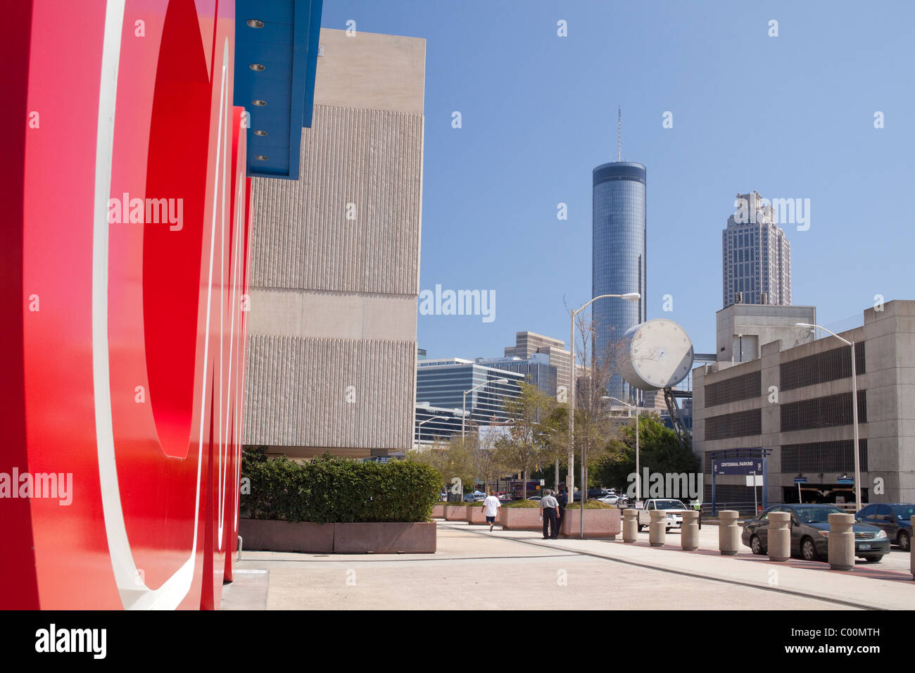 Atlanta Georgia from outside the CNN Building Stock Photo