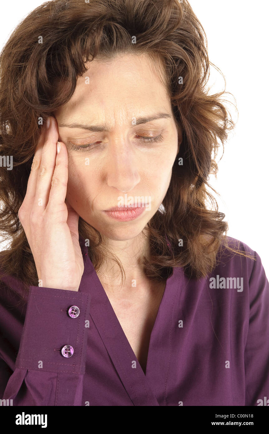 Woman is in pain Stock Photo