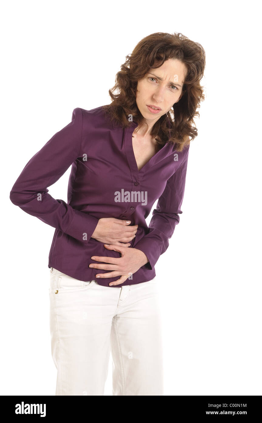 Woman is in pain Stock Photo