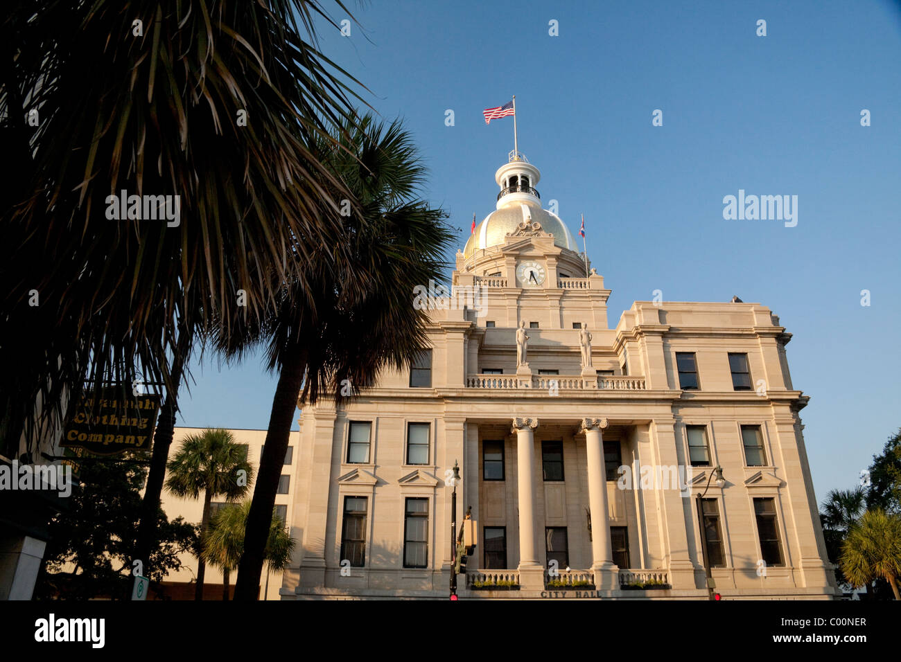 City Hall Savanna architecture front facade Stock Photo Alamy