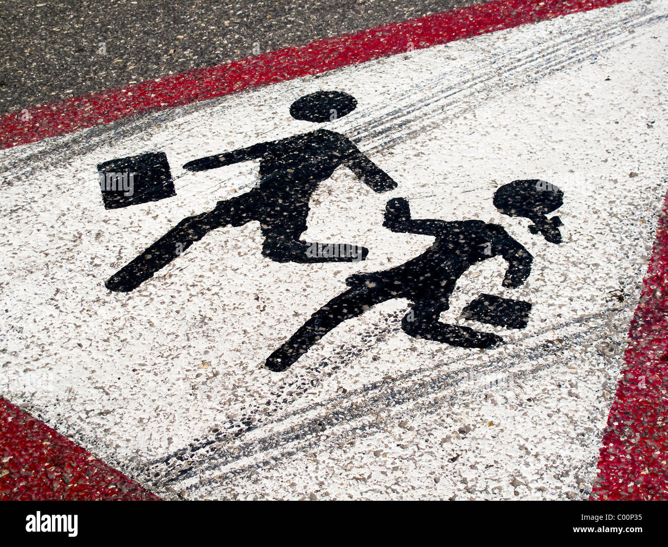 Sign on the road- Children crossing Stock Photo
