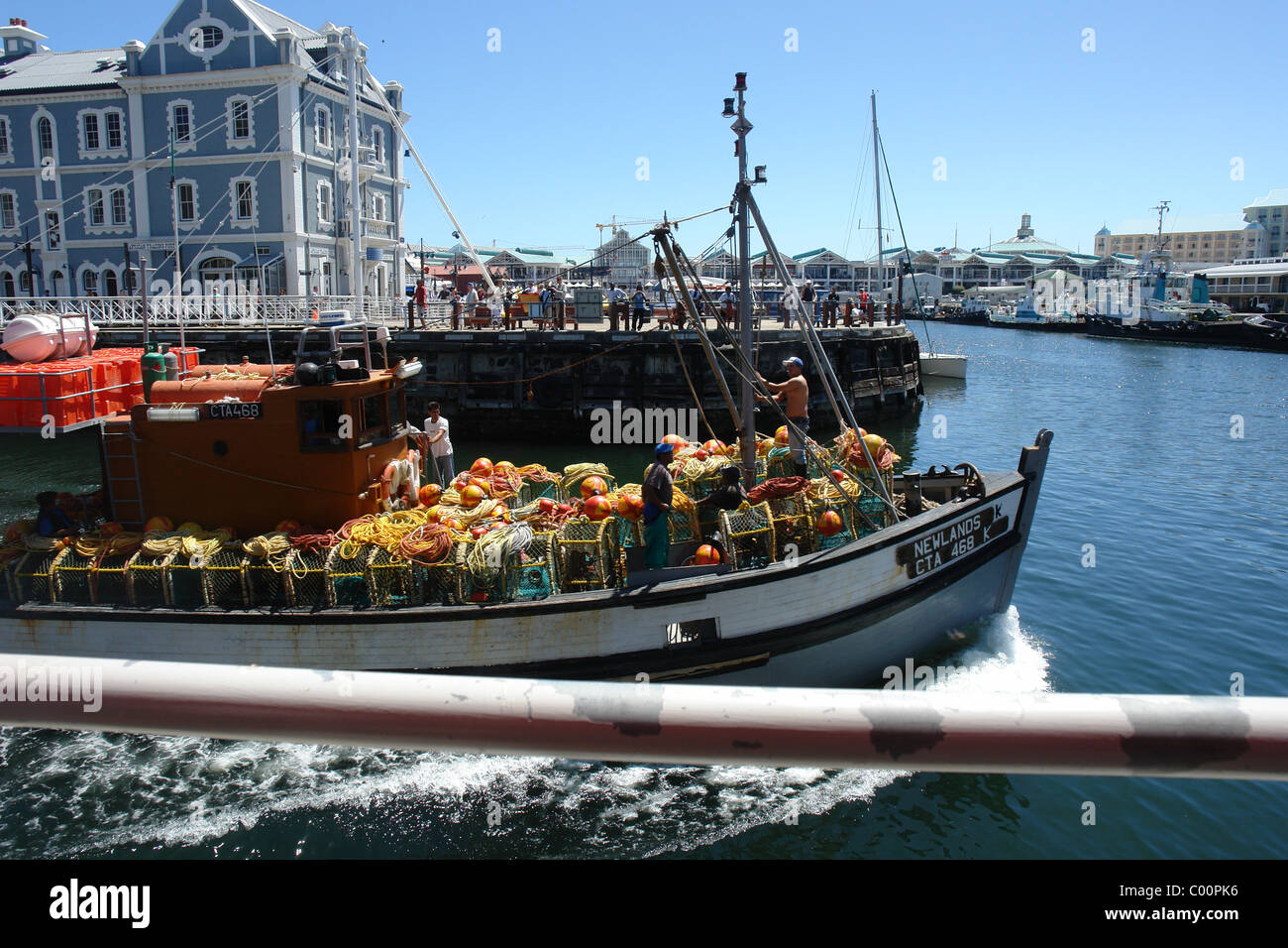 Fishing boat in Cape Town Harbour Stock Photo