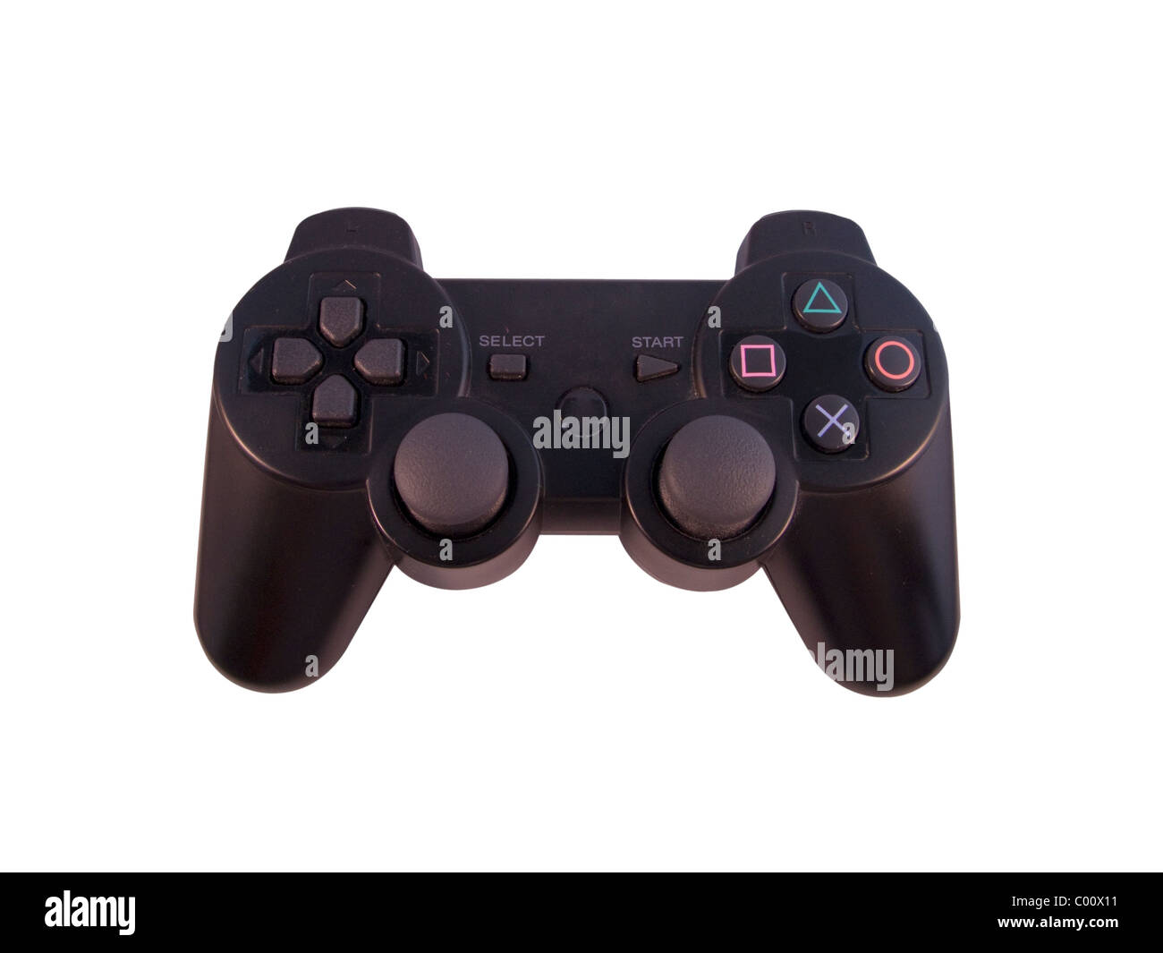 PS3 wireless black controller Stock Photo