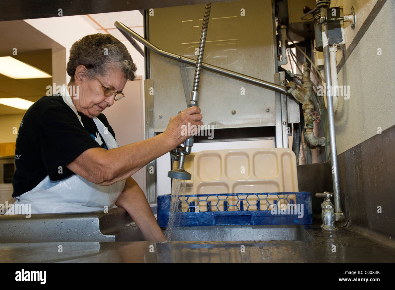 Dishwasher in School Cafeteria Stock Photo Alamy