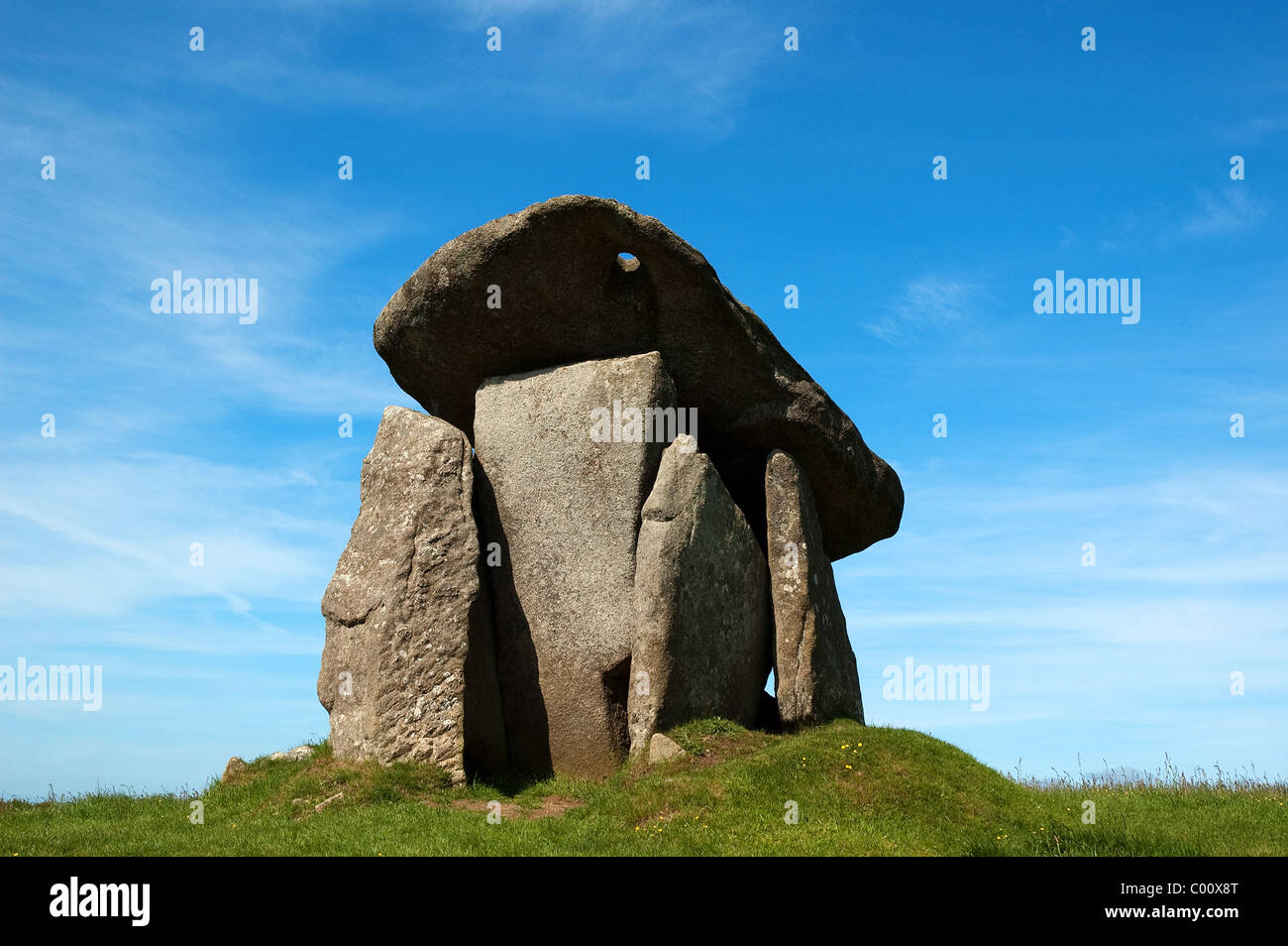 " Trethevy Quoit " on Bodmin moor the oldest standing stone monolith in
