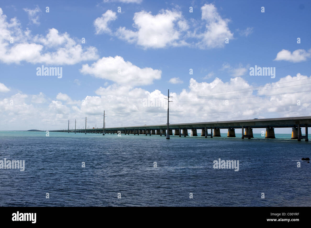 The Seven Mile Bridge in the Florida Keys connects Marathon with Little
