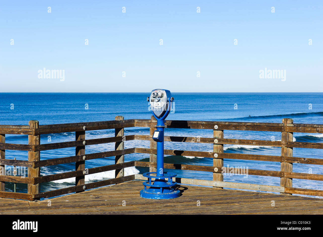 The Oceanside fishing pier in Oceanside, California, on a sunny winter morning Stock Photo