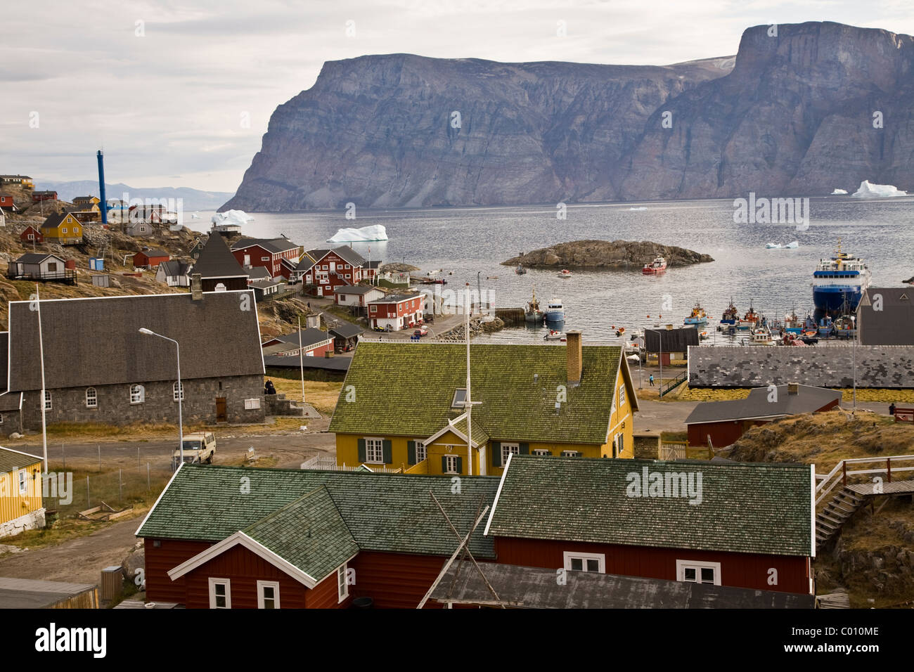 Uummannaq Mountain, Uummannaq, Greenland Stock Photo