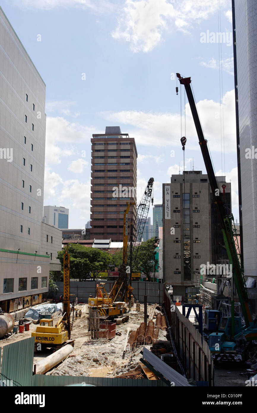 Construction site in Kuala Lumpur, Malaysia Stock Photo