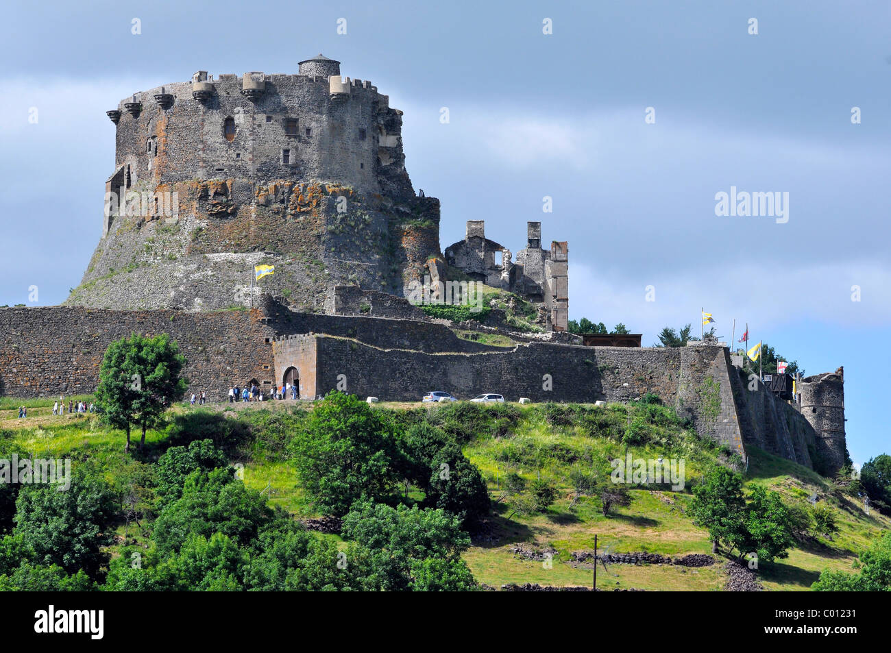 Castle of Murol in the Puy-de-Dôme department , Auvergne region, in central France. Stock Photo