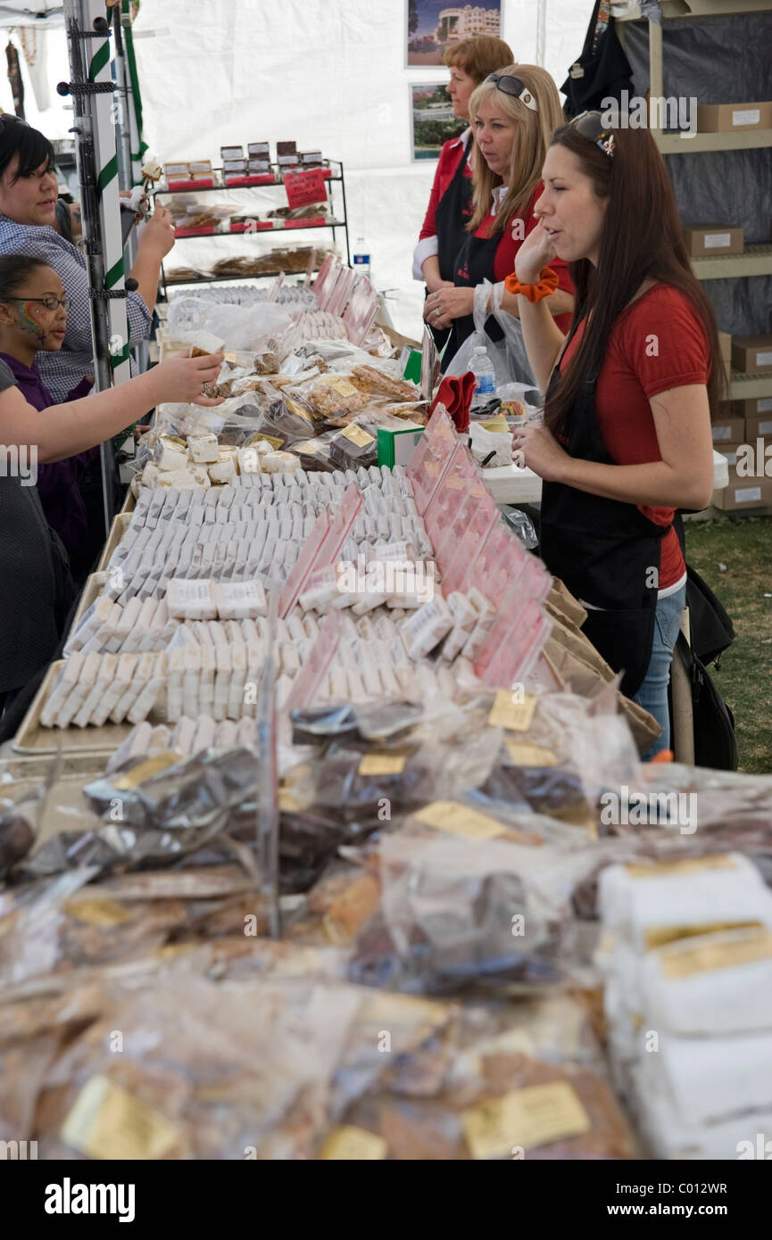 Vendors sell fudge at the Glendale Chocolate Affaire in Glendale, near