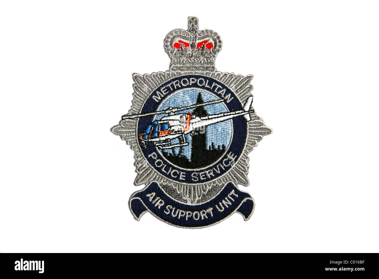 Patch of the London Metropolitan Police Air Support Unit Stock Photo