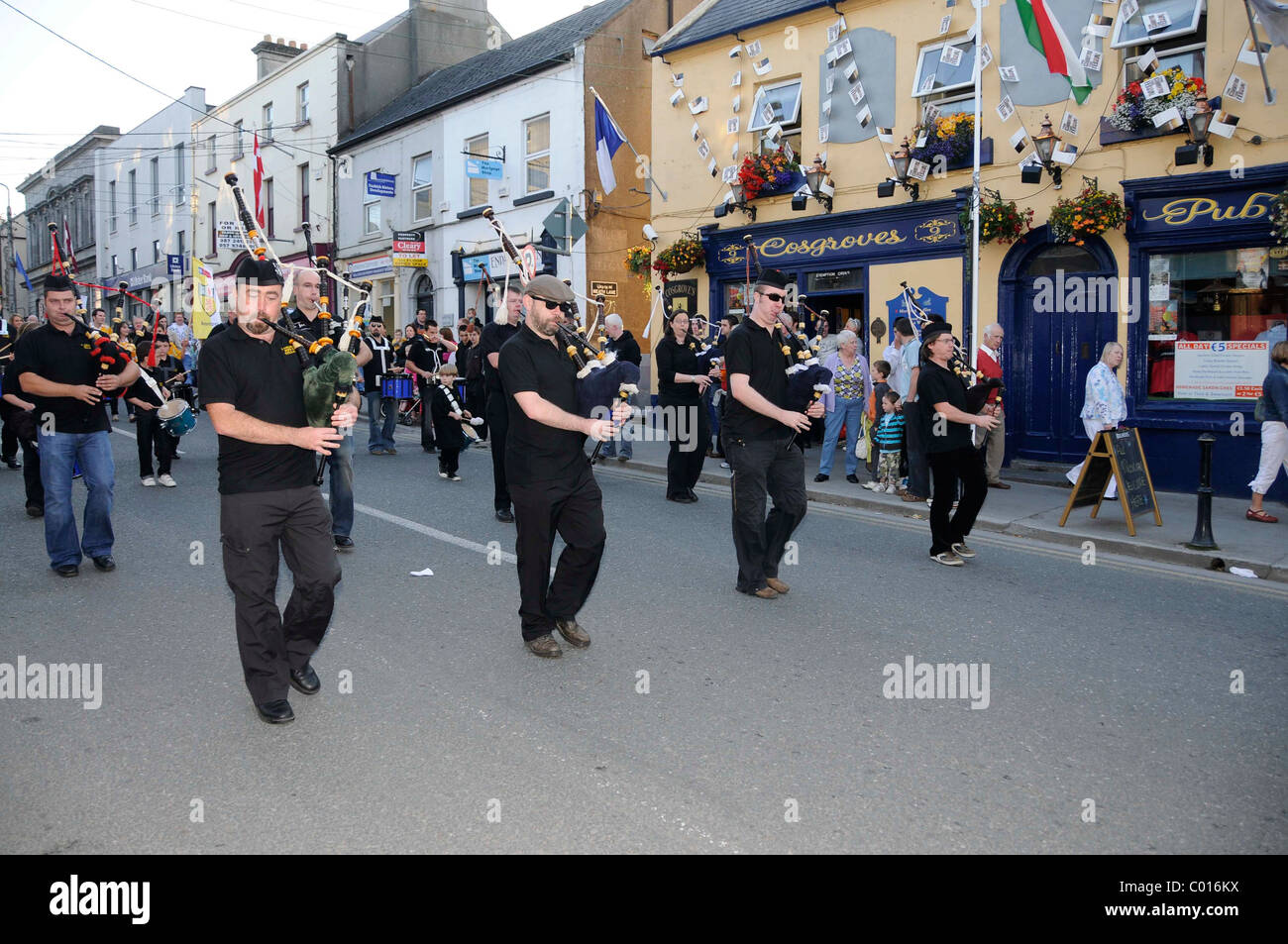 Bagpipe band, procession at the Fleadh Cheoil na hÉireann, Festival of