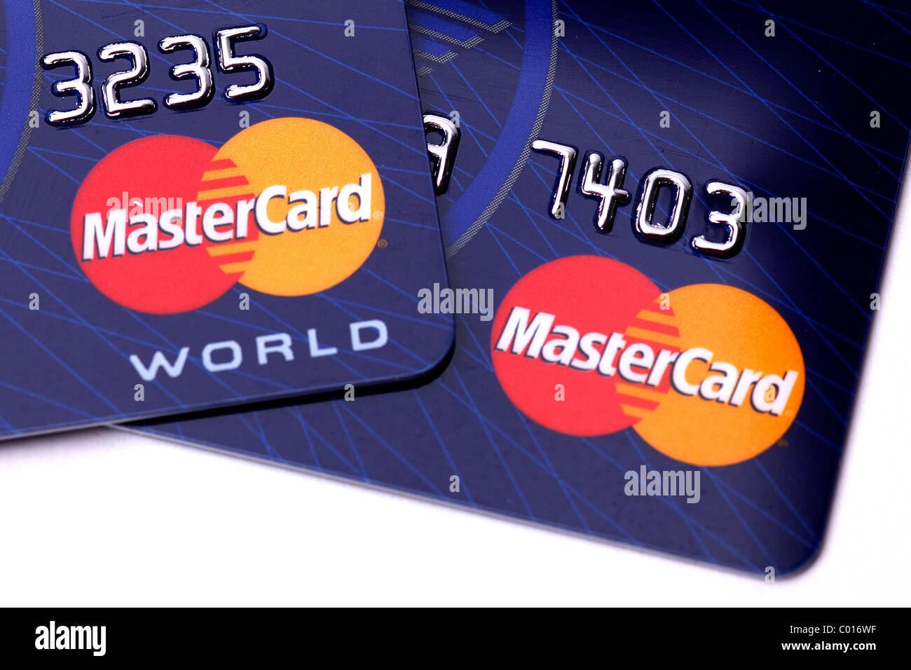 Credit cards, Mastercard Stock Photo