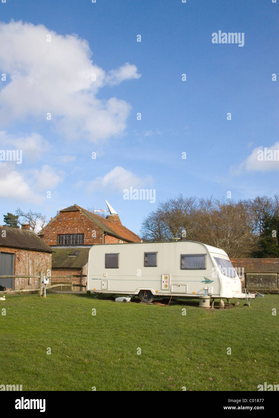 heaven farm, tea room and caravan park on the greenwich meridian in east sussex Stock Photo