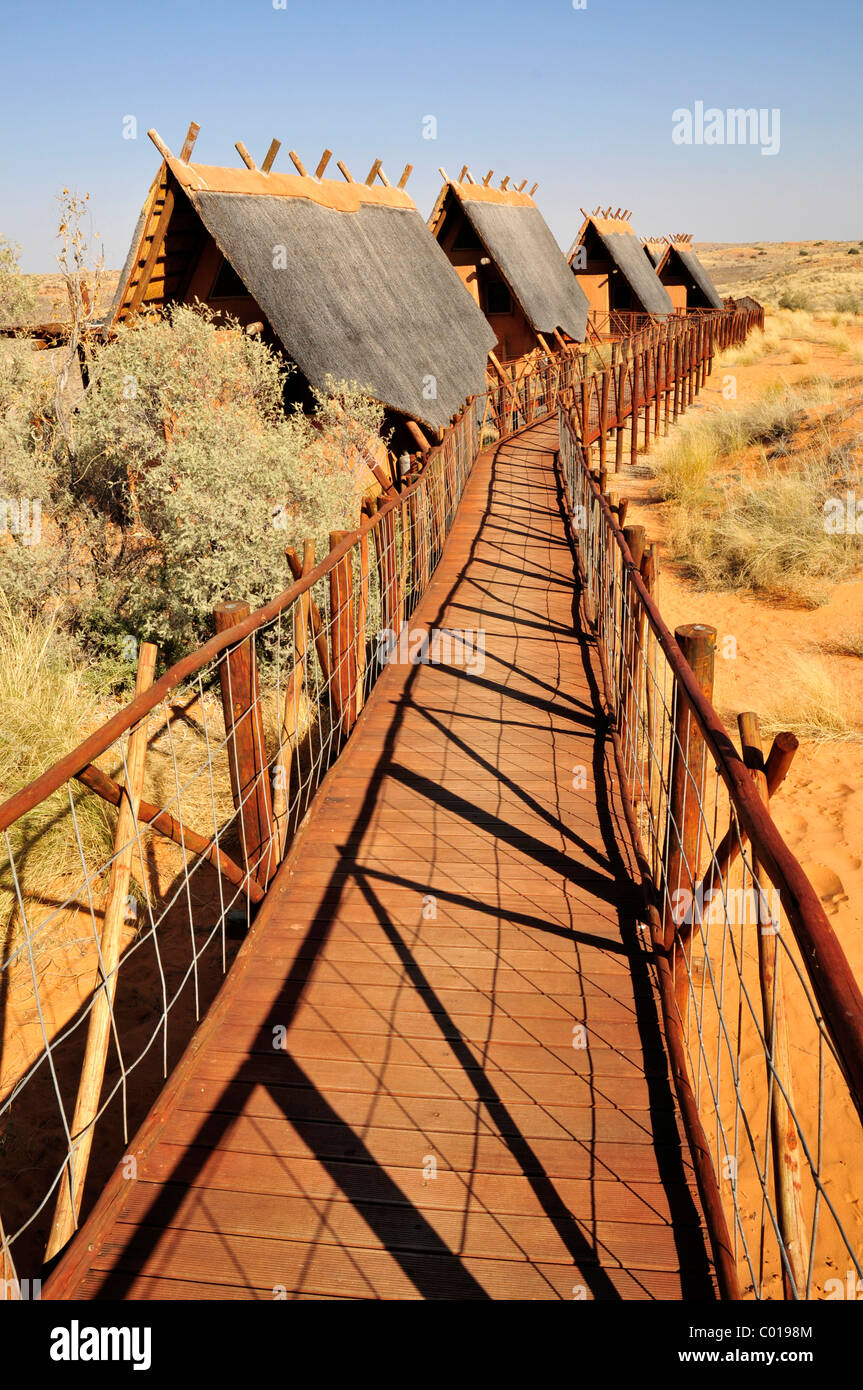 Chalets of the !Xaus Lodge, Kgalagadi Transfrontier Park, Kalahari, South Africa, Africa Stock Photo