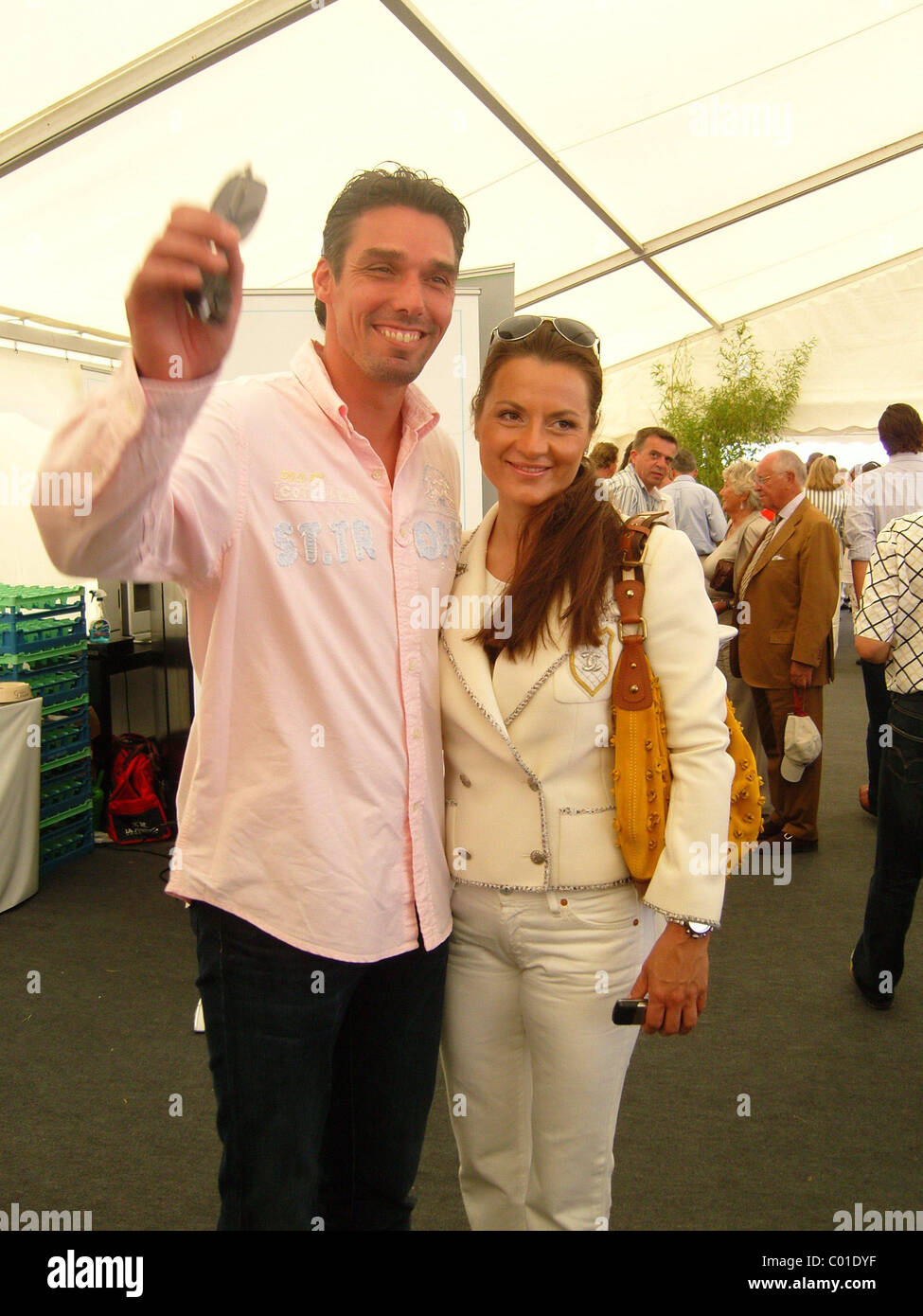 Michael Stich and wife Alexandra at the 10. German Polo Masters Sylt  Keitum, Germany - 05.08.07 Stock Photo - Alamy