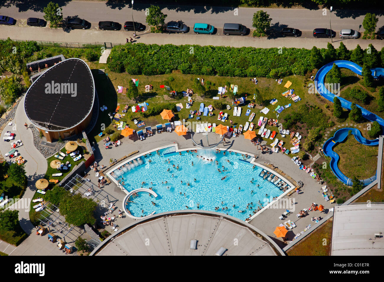 Aerial view, Maximare, swimming pool, Bad Hamm, Hamm, Ruhr Area, North  Rhine-Westphalia, Germany, Europe Stock Photo - Alamy