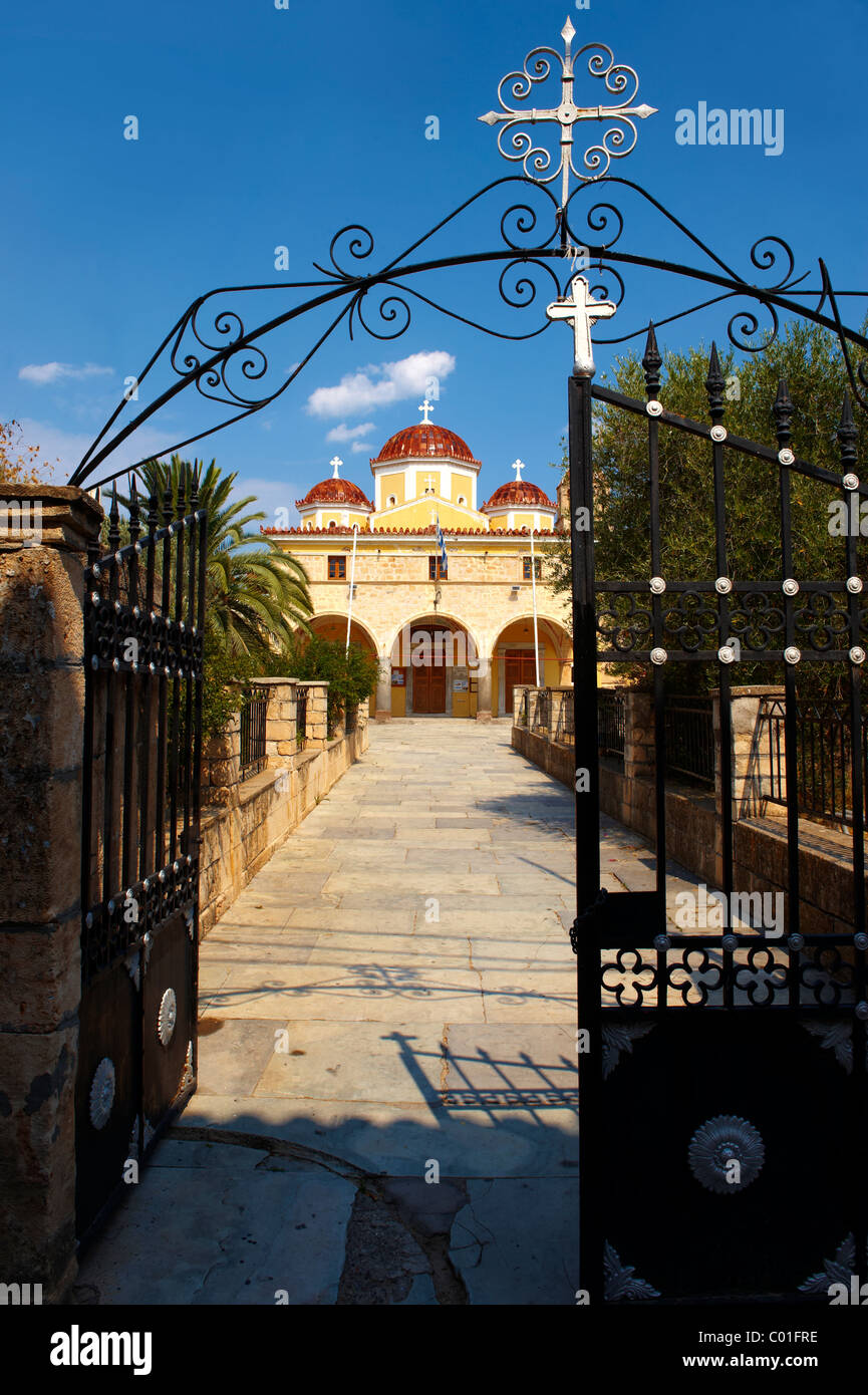 The Greek Orthodox Metropolitan church of Aegina, Saronic Islands, Greece Stock Photo