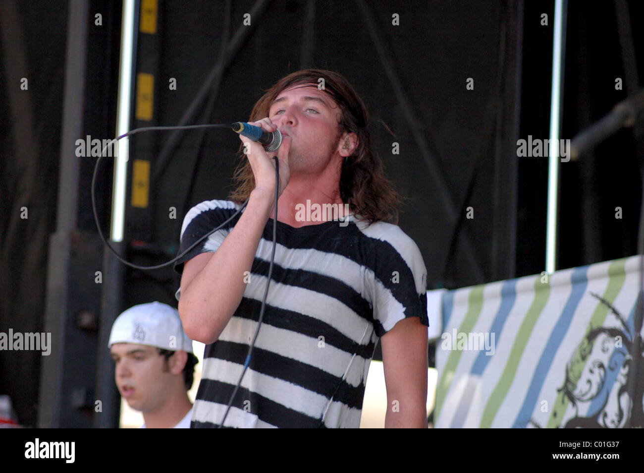 Spill Canvas performing at the Vans Warped Tour at the Selland Arena ...