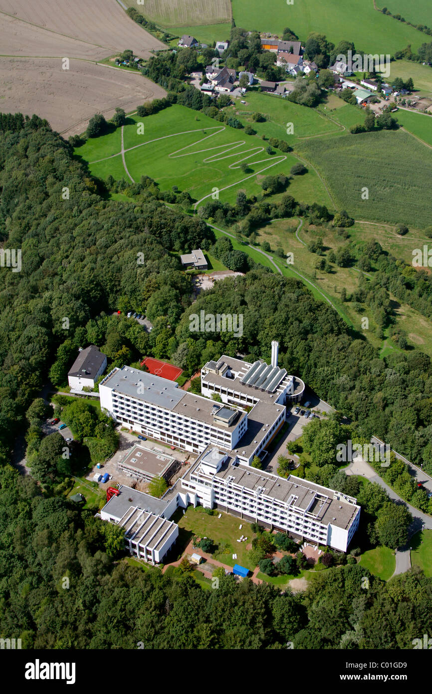 Aerial view, Klinik Koenigsfeld hospital, medical center, Windgarten, Ennepetal, North Rhine-Westphalia, Germany, Europe Stock Photo