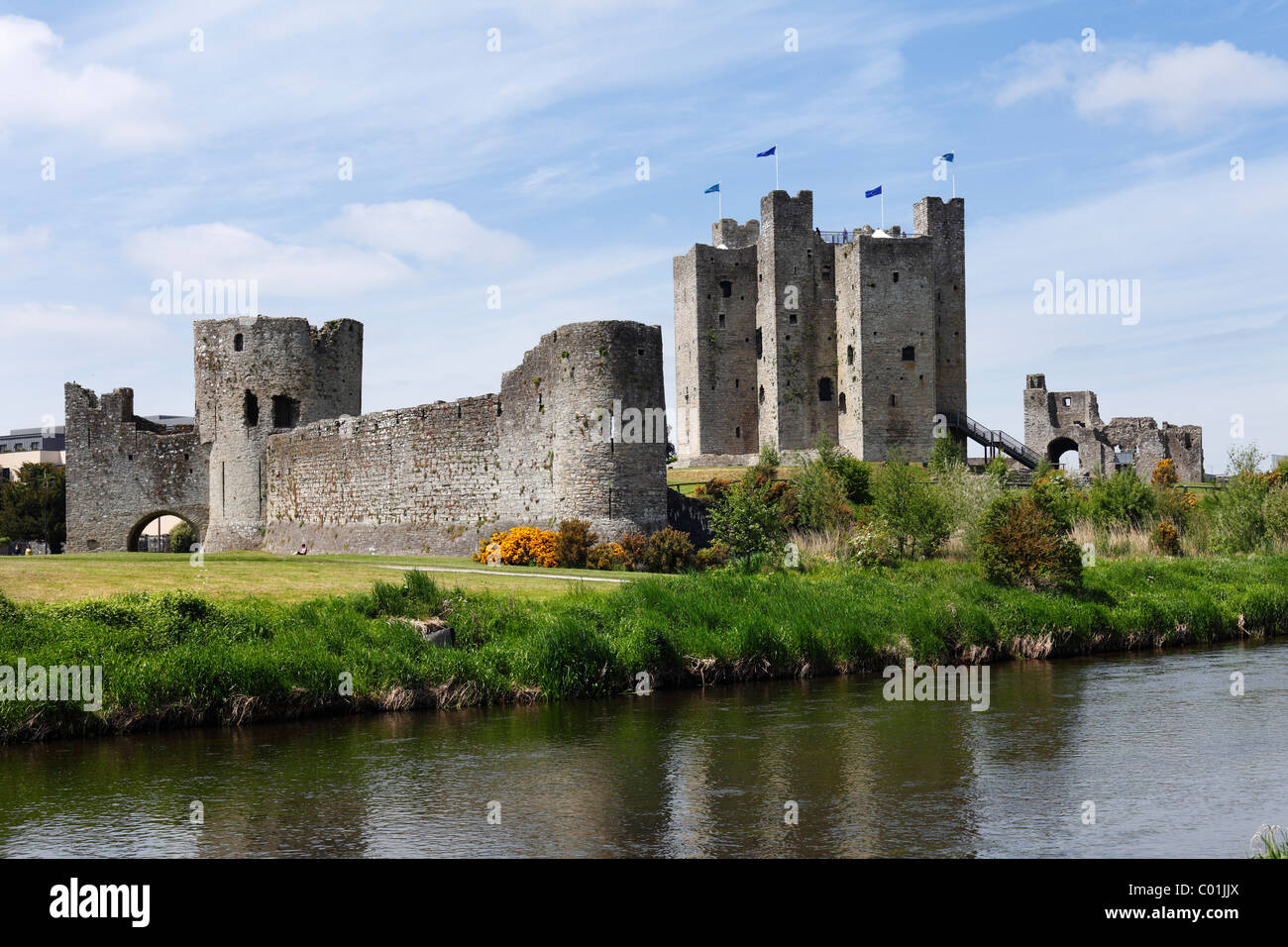 Trim Castle, River Boyne, County Meath, Leinster, Ireland, Europe Stock