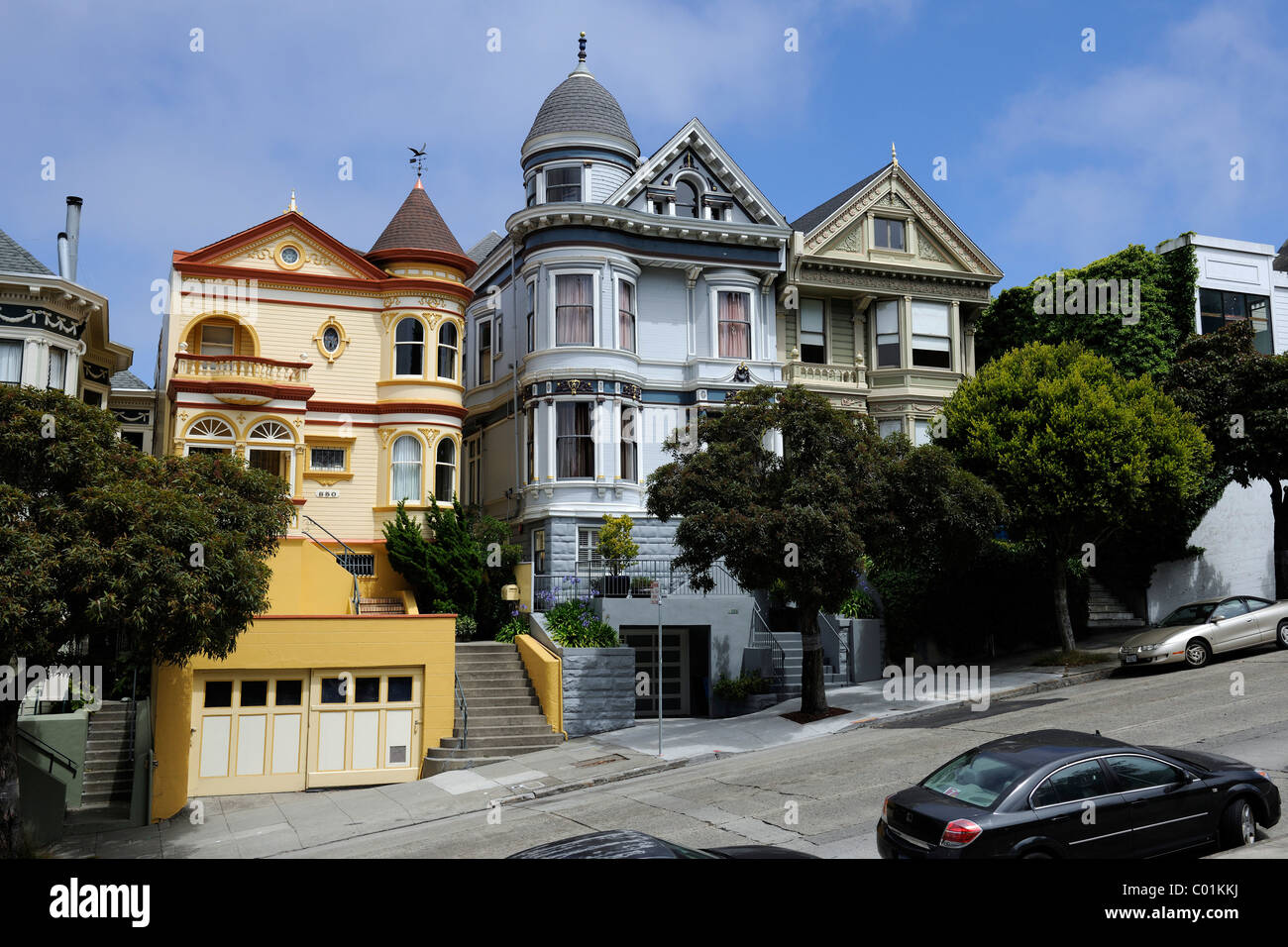 Victorian Houses San Francisco Stock Photos & Victorian Houses San